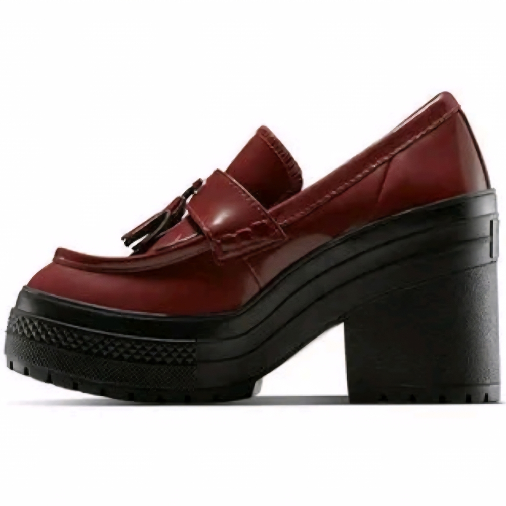 Converse Burgundy Platform Shoes